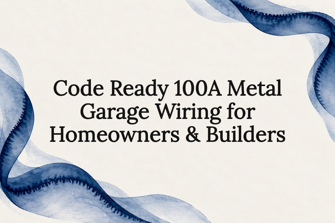 Code Ready 100A Metal Garage Wiring for Homeowners & Builders