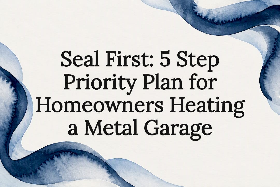 Seal First: 5 Step Priority Plan for Homeowners Heating a Metal Garage