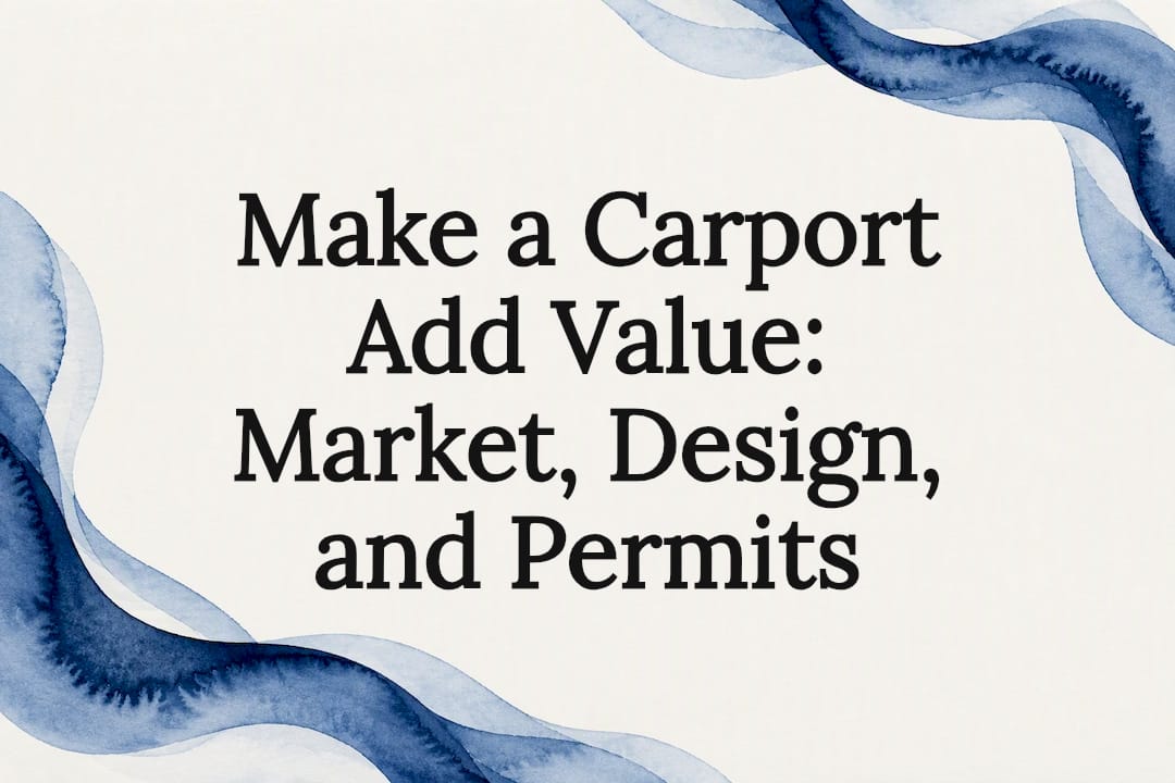 Make a Carport Add Value: Market, Design, and Permits