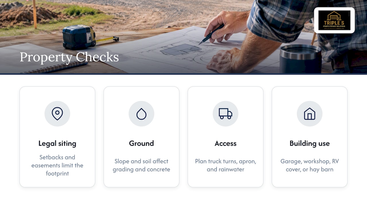 Four checks for planning a garage site